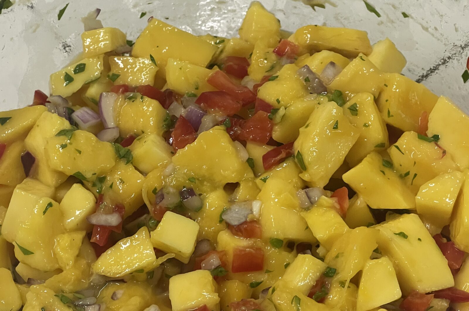 Easy Mango Salsa (for grilled chicken/fish or with chips)
